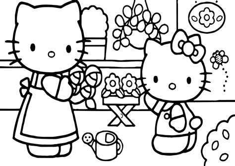kitty  mother coloring page wecoloringpagecom