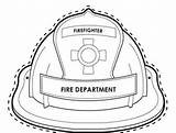 Hat Fireman Printable Template Wearable Fire Preschool Department Kindergarten Safety sketch template