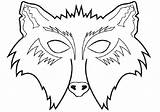 Mask Halloween Coloring Pages Wolf Printable Kids Scary sketch template