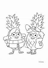 Ananas Personaggi Loghi Divertenti sketch template