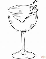 Coloring Wine Glass Pages Food Printable Supercoloring Categories sketch template