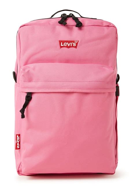 levis  pack rugzak met   laptopvak roze de bijenkorf