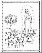 Coloring Pages Catholic Fatima Lady sketch template