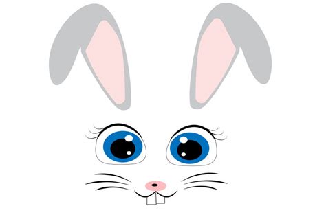 easter bunny face svg rabbit face svg easter svg easter decorations