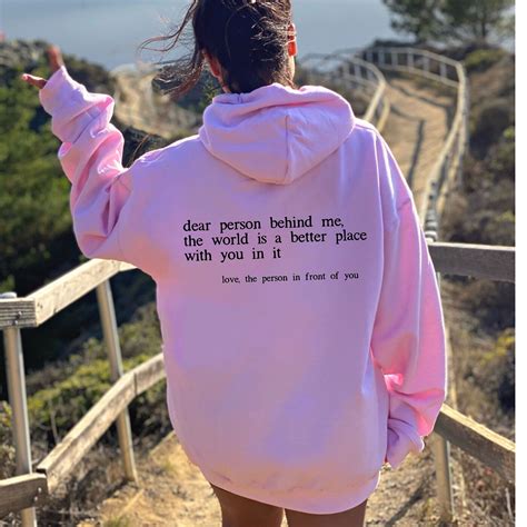 Dear Person Behind Me Hoodie Dear Person Behind Me Etsy