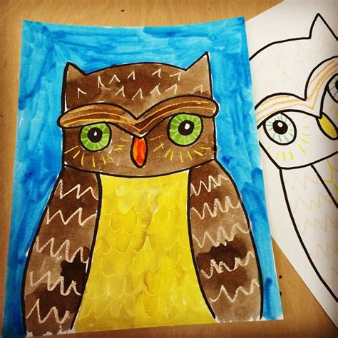 patterned owl art projects  kids kids art projects fall art