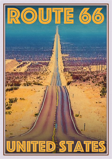 retro vintage style travel poster  canvas picture route etsy