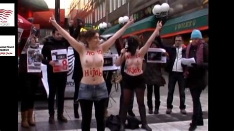 topless iranian protesters against hijab in sweden porn 77