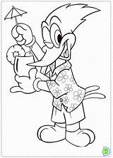 Woody Woodpecker Coloring Pages Dinokids Drawings Comments Print Close Library Clipart sketch template