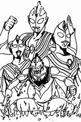 Coloring Ultraman Victory Ginga Template sketch template