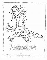 Seahorse Seepferdchen sketch template