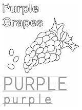 Purple Coloring Color Preschool Activity Sheet Worksheets Word Pages Trace Colors sketch template