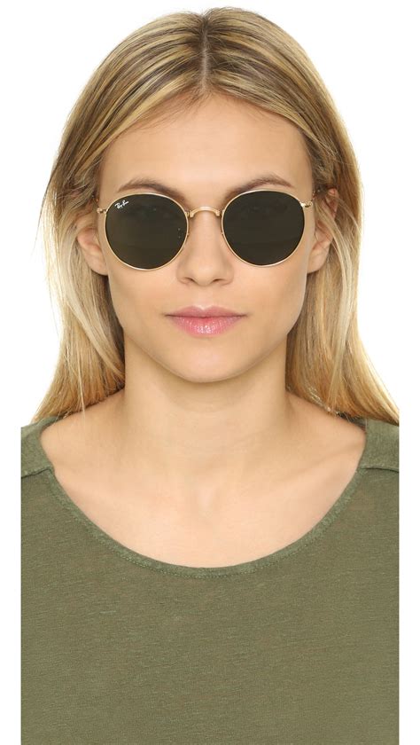 Lyst Ray Ban Icons Round Sunglasses In Green