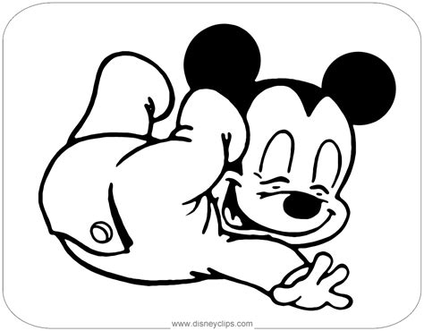 baby mickey coloring page baby mickey mouse  friends coloring