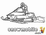 Snowmobile sketch template