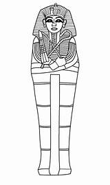 Tut Sarcophagus Pharaoh sketch template