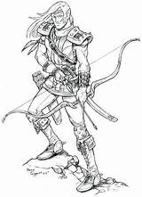 Elf Ranger Coloring Pages Character Deviantart Drawing Fantasy Elves Warrior Dragons Drawings Dungeons Sketch Adult Colouring Staino Girls Reference Choose sketch template