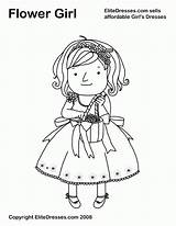 Coloring Pages Flower Girls Girl Flowers Wedding Printable Dresses Pageant Kids Dress Sheets Print Clipart Books Resolution High Elite Widescreen sketch template