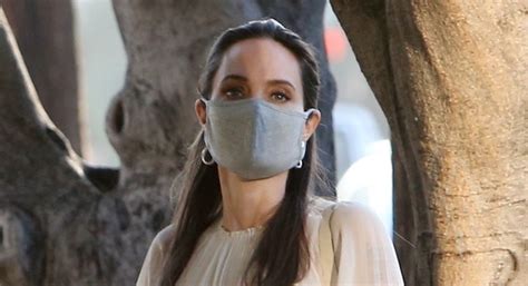 Angelina Jolie Emerges For The First Time In Months Wears A Face Mask