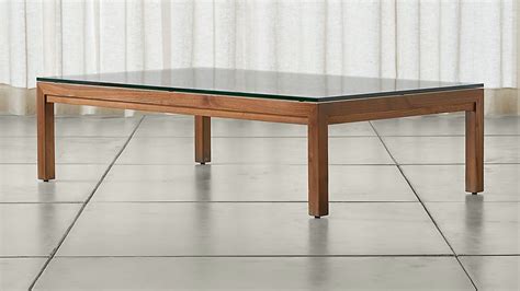 Parsons Clear Glass Top Elm Base 60x36 Large Rectangular