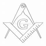 Masonic Compasses Freemasonry sketch template
