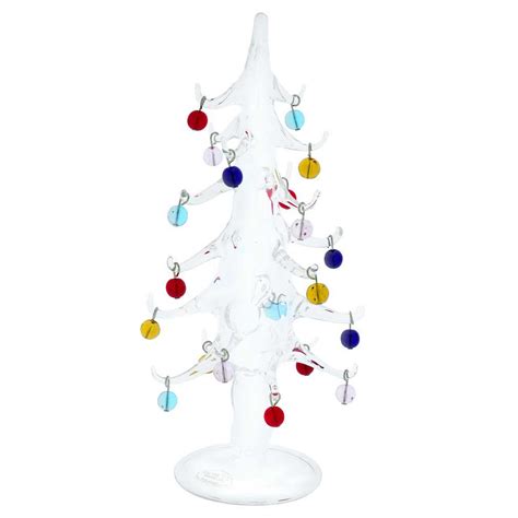 Glassofvenice Murano Glass Christmas Tree With Ornaments