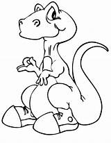 Coloring Pages Printable Dinosaur Dinosaurs Kids Cartoon sketch template