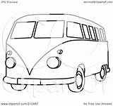 Van Hippie Bus Outline Coloring Clipart Floral Royalty Illustration Rf Drawing Pawniard Rosie Piter Vw Pages Camper Clipartof 2021 Colouring sketch template