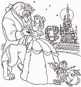 Beast Beauty Coloring Pages Printable Print Belle Color Disney Dancing Coloringpagesfortoddlers Colouring Castle Beautiful Sheets Procoloring Dance Rose Christmas Princess sketch template