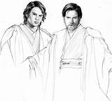 Anakin Obi Wan Fan Drawings sketch template