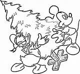 Disney Christmas Coloring Pages Donald sketch template