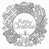 Colorear Navidad Merry Colouring Doodle Adulti Erwachsene Justcolor Magique Malbuch Fur Coloriages Noël Ado Couronne Adultes Doodl Alden Conger Gcssi sketch template