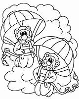 Paraquedistas Ursinhos Tudodesenhos Paraquedas sketch template