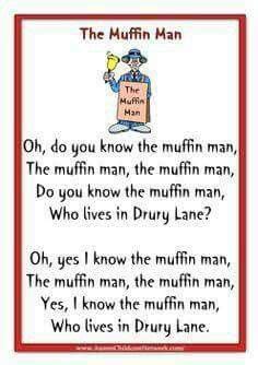 muffin man muffin man nursery rhyme nursery rhymes lyrics