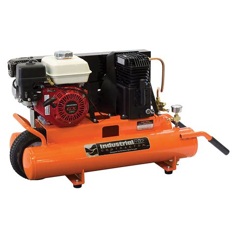 industrial air  gallon portable gas powered air compressor   hp honda engine  home