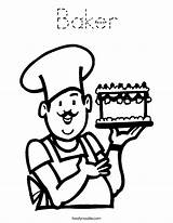 Coloring Baker Chef Cook Pages Cooking Clipart Cake Print Outline Printables Twistynoodle Built California Usa Favorites Login Add Noodle Library sketch template