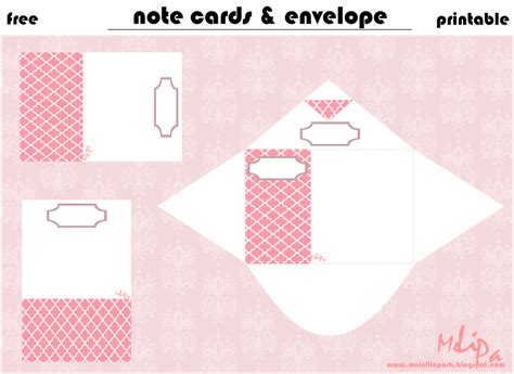 printable mini note cards  envelope ausdruckbarer mini
