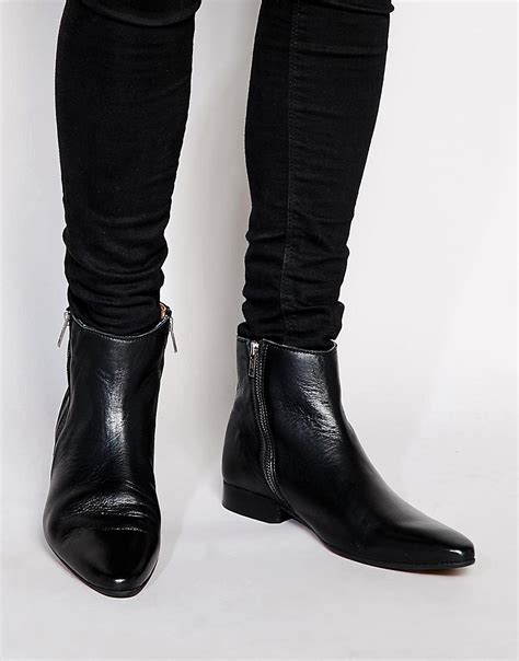 asos asos chelsea boots  leather  asos