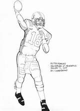 Manning Peyton Coloring Pages Football Print Search Again Bar Case Looking Don Use Find sketch template