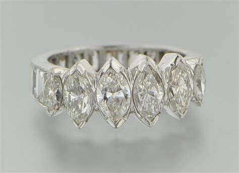 platinum  marquis diamond ring