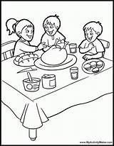 Coloring Table Pages Dinner Dining Room Setting Bedroom Thanksgiving Drawing Kids Color Getdrawings Popular Getcolorings Coloringhome sketch template