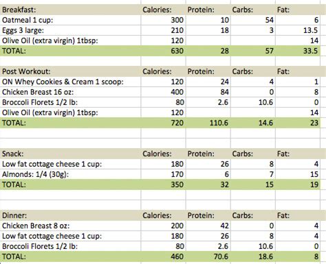 diet  check leangains phat detailed spreadsheet