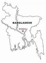 Bangladesh Map Coloring Area Color sketch template