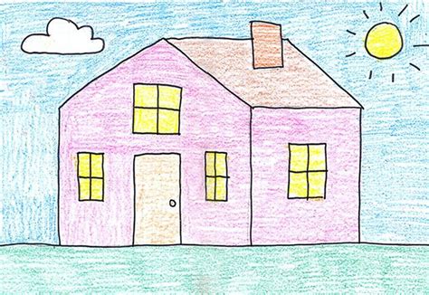huis zelf tekenen stap voor stap easy drawings drawing lessons drawing  kids