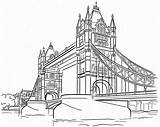 Coloriage Londres Londre Puente Extraordinaire Ville Visiter Torre sketch template