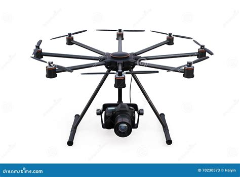 octocopter  dslr camera isolated  white background stock illustration illustration