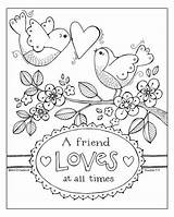 Coloring Pages Friends Adult Color Sheets Valentine Forever Printable Bible Colouring Friend Adults Kids Scrapbook Loves Times Book Sheet Patterns sketch template