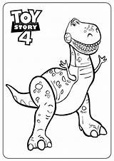Toy Coloring Story Pages Kids Rex Sheets Activity Color Print Disney Pixar Characters Cool Woody Children sketch template