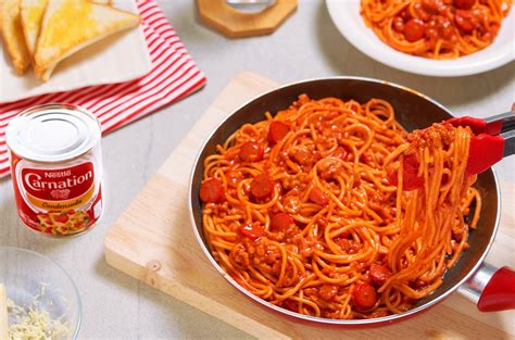 sweet filipino spaghetti recipe create with nestle