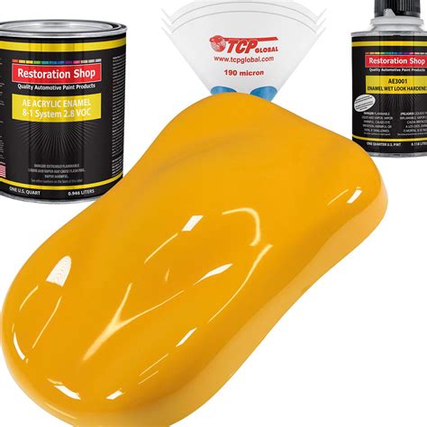 restoration shop citrus yellow acrylic enamel auto paint complete